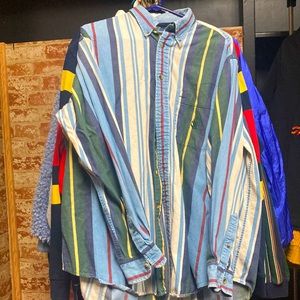 Vintage 90s striped colored shirt